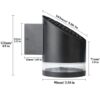 Solar Wall Down Light (in Black)